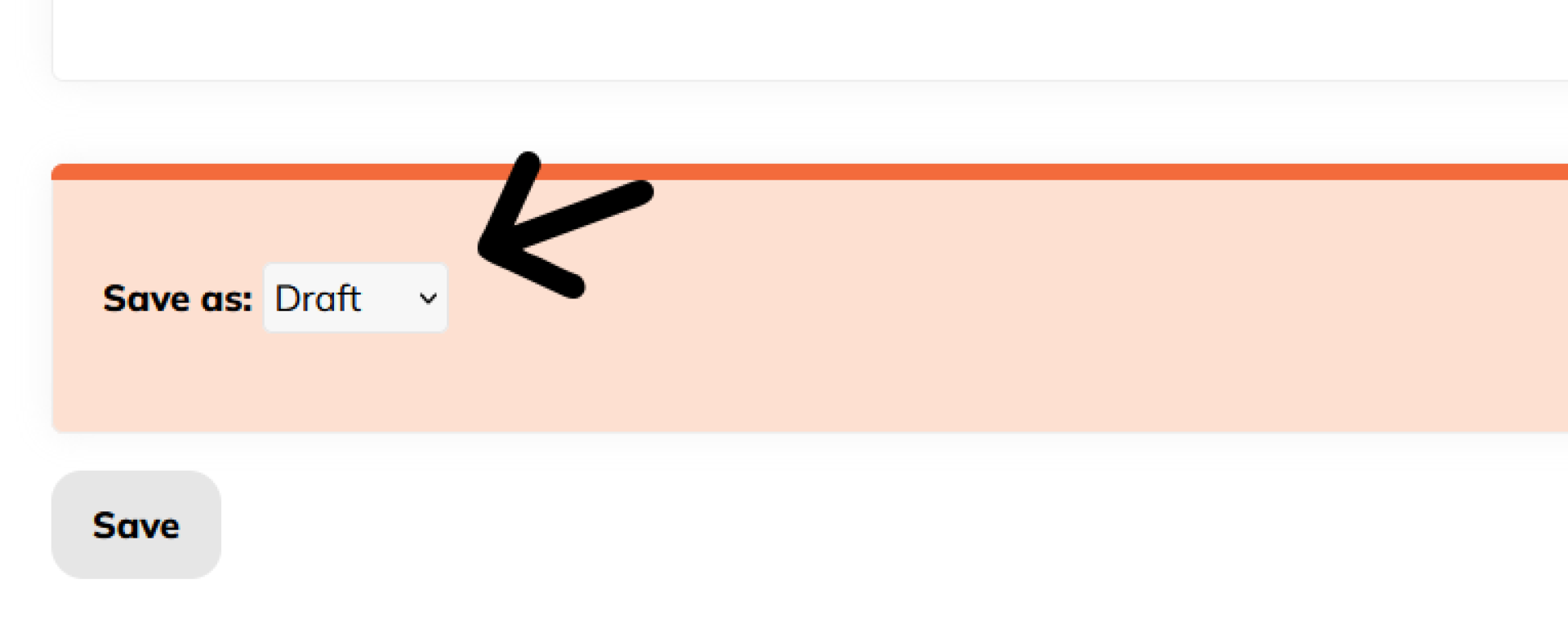 Screenshot of moderation state field